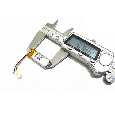 Imagem de Bateria  80 Mah 3,7v Com 2 Fios  3mm X 12mm X 30mm.. - KMIG