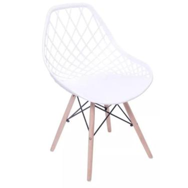 Imagem de Cadeira para Sala de Jantar Clarice Cloe Madeira Branco