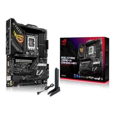 Imagem de ASUS Placa mãe ROG Strix Z890-H Gaming WiFi Z890 LGA 1851 ATX, Intel® Core™ Ultra Series 2 Ready, Advanced AI PC-Ready, 16+2+1+2 estágios, DDR5, LAN 5Gb, WiFi 7, 4X M.2, PCIe 5.0, USB Type-C®, AI OC