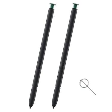 Imagem de Pacote com 2 canetas de substituição para Galaxy S22 Ultra S para Samsung Galaxy S22 Ultra Stylus 5G SM-S908U S22 Ultra S sem Bluetooth + pino de ejeção (verde)