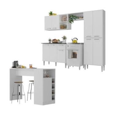 Imagem de Armário de Cozinha com Bancada Americana Xangai Multimóveis Mp2203 Branco