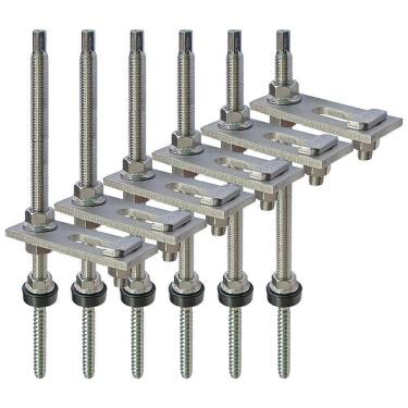 Imagem de Estrutura Painel Solar Suporte Parafuso Telhado - Kit 6 Un