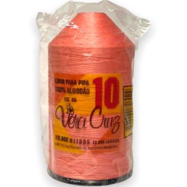 Imagem de Linha Vera Cruz para Pipa Fio 10 de 12000 Jardas 100% Algodão Tex 85 (Salmão)