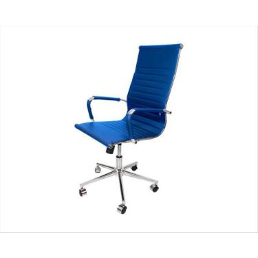 Imagem de Cadeira Escritório Giratória Charles Eames Presidente Azul - BERING