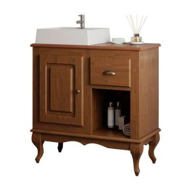 Imagem de Gabinete para Banheiro 1 Porta 1 Gaveta com Cuba Dália 3064 Linz Móvei