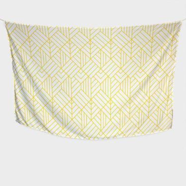 Imagem de Canga/Pareô Sublimado Geométrico Amarelo 1,00x1,50m - Fera Print - Sub
