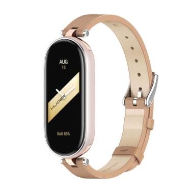 Imagem de MIJOBS Pulseira de substituição de couro para Xiaomi Mi Band 10/9/8 para Mi Fit Band 9 respirável
