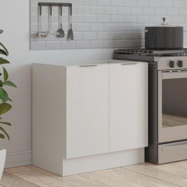 Imagem de Balcão 2 Portas 80cm sem Tampo com Rodapé Puxador 150mm Ipanema CabeCasa MadeiraMadeira