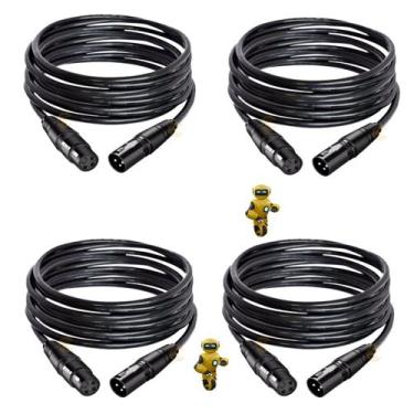 Imagem de 04 X Cabos Balanceado Profissional Montado 5 Mts para Microfone  - Kat