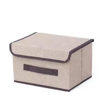 Imagem de Caixa Organizadora Tecido Com Tampa Brinquedo Guarda-Roupa - Yeet