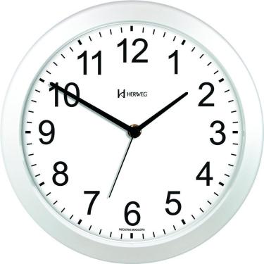 Imagem de Relógio De Parede Herweg 660095-21 Fala As Horas Branco