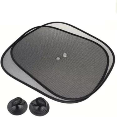Imagem de kit Com 2 Peças Protetor Solar Lateral Para Carros Proteção UV Material Refletivo E Dobrável Proteção Térmica E UV Fácil De Instalar Ventosas Compatível Com Vários Modelos