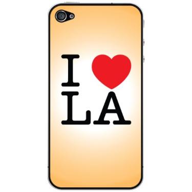 Imagem de Cellet I Love LA Skin para iPhone 4/4S - Laranja claro