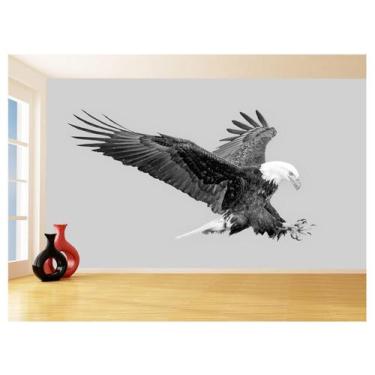 Imagem de Papel De Parede 3D Animais Ave Aguia Voando Céu 3,5M Anm290 - Você Dec