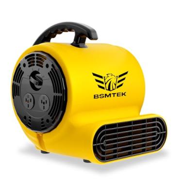 Imagem de BSMTEK Ventilador E Soprador Air Mover, Secadores Industriais Monster Floor De 1/3 Hp 1200 Pés Cúbicos Por Minuto - 3 Velocidades Com Temporizador, 4 Ângulos Ajustáveis, Cabo 4,5 M Comprimento, Empi