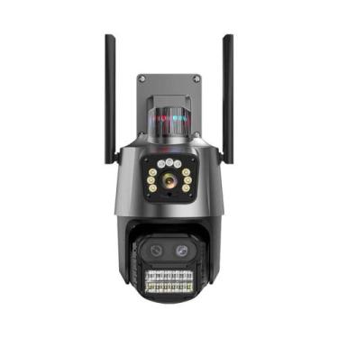 Imagem de Câmera PTZ Externa 4K HD 9MP 8X Zoom Híbrido Tela Dupla Câmera IP Wifi