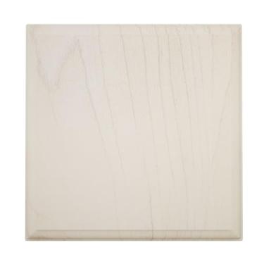 Imagem de 10 cm L x 10 cm A x 3 cm P Americraft Solid Hardwood Stain Grade Standard Smooth Rosette com borda decorativa, bordo