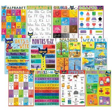 Imagem de Teacher Created Resources Pete The Cat® Early Learning Small Poster Pack (EP62002), 28 cm x 38 cm