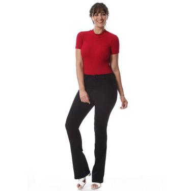 Imagem de Calça Boot Cut Sarja Preta Sawary