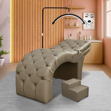 Imagem de Maca Estética Luxo Reclinável Em Capitonê Profissional para Spa, Cílio