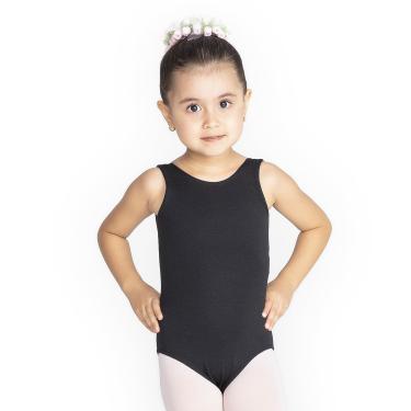 Imagem de Collant Ballet Regata Infantil em Helanca, Só Dança, A009 Lilian, Preto, 2
