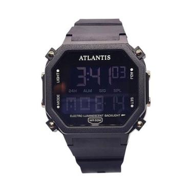 Imagem de Relógio Atlantis Digital Esportivo Quadrado Resistente 5atm