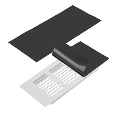 Imagem de PATIKIL Capa de ventilação magnética de 39 cm x 20 cm, 2 peças de capa de registro de ar de parede para piso bloqueador de ventilação magnético para forno de lareira HVAC RV doméstico, preto