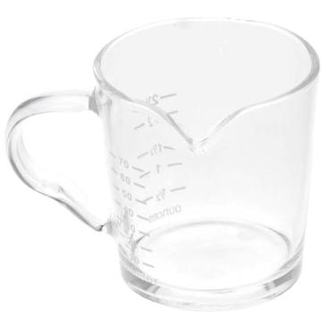 Imagem de couponhub Copo medidor pequeno de café e leite com minibalança, copo medidor de vidro, copo medidor de café expresso, copo de shot, copo de leite de boca dupla, 50 ml/70 ml/150 ml, ferramenta de