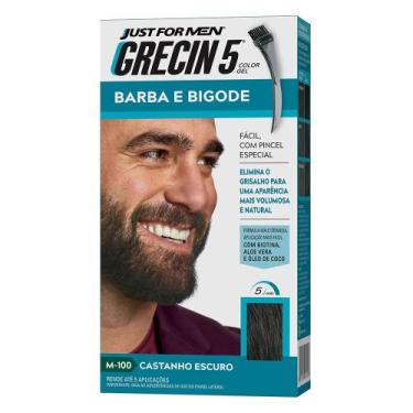 Imagem de Coloração para Barba e Bigode Grecin 5 - Castanho Escuro, 28g