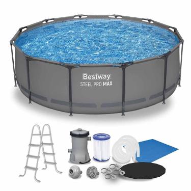 Imagem de Piscina Estrutural 9150 Litros Premium + Bomba Filtrante 110V + Capa + Lona Bestway
