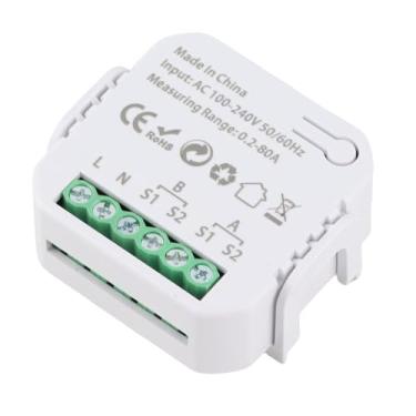 Imagem de Zhjvihx Wifi Smart Power Meter, AC100 a 240V Gravação de Dados Monitor de Eletricidade 80A Com Sensor de Grampo para Casa para o Roteador Sem Fio de 2,4 GHz