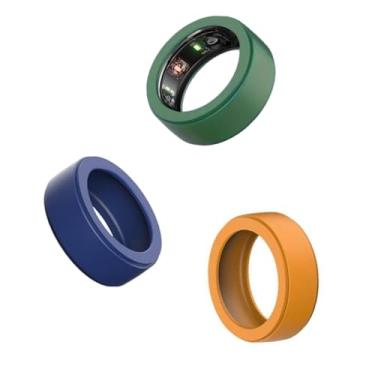 Imagem de Pacote com 3 capas de anel inteligente de silicone compatível com Oura Gen 4/Gen 3, capa protetora de silicone elástico antiarranhões para homens e mulheres malhando na academia