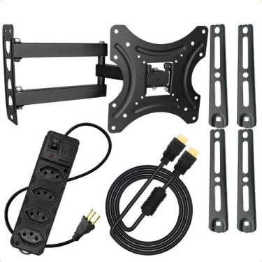 Imagem de Suporte TV 32 55 Polegadas Retrátil Triarticulado Universal Cabo HDMI 