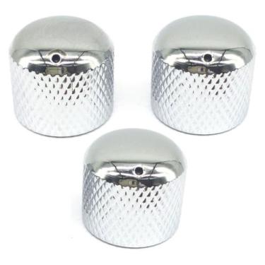 Imagem de Kit 3 Knob metal cromado KSS guitarra marcador bolinha - SPIRIT
