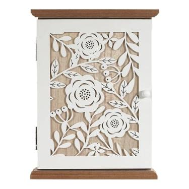 Imagem de MERIGLARE Caixa de chaves, porta-chaves, organizador de parede multifuncional para apartamentos, armazéns, áreas internas e externas, casas e hotéis, Rosa