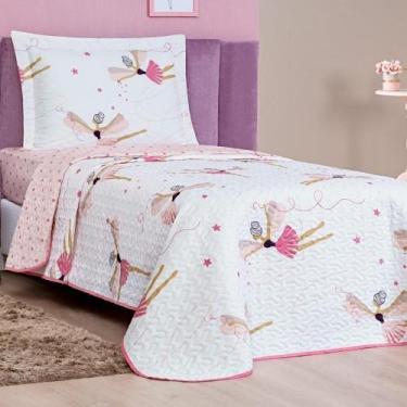 Imagem de Colcha Cobre Leito Bouti Dupla Face Solteiro Infantil Kids 2 Peças - B
