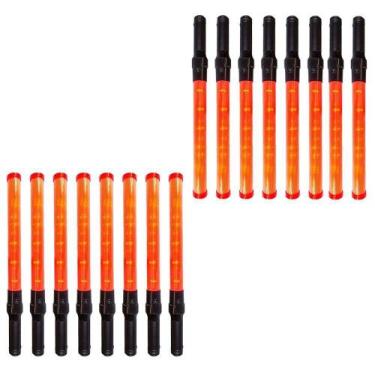 Imagem de Bastao Sinalizador Kit 16 Unidades Transito Estacionamento Aeroporto S