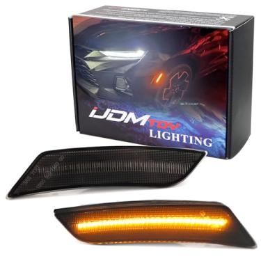 Imagem de iJDMTOY kit de luzes laterais de LED de LED âmbar fumado compatível com blazer Chevrolet 2019up, alimentado por LED 27-SMD, substitui lâmpadas de marcador lateral OEM