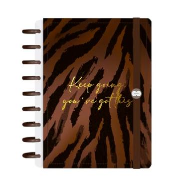 Imagem de Caderno de Disco Inteligente Iscool M+ Natural Fashion Safari Chic Tigre