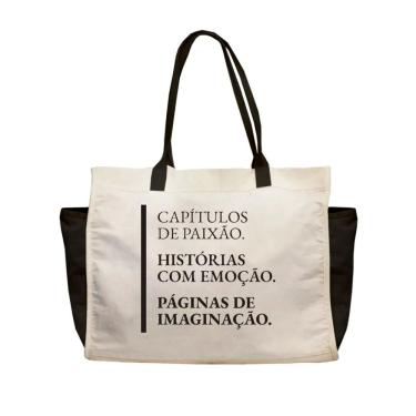 Imagem de Ecobag grande big GG algodão ecológico sustentável bolsa cru ou preto ecobags escola necessaire presente natal amigo ocu