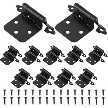 Imagem de 10 pares de dobradiças de fechamento automático, dobradiças americanas, dobradiças de ferro de mola, dobradiças de mola dobráveis, dobradiças de fechamento automático
