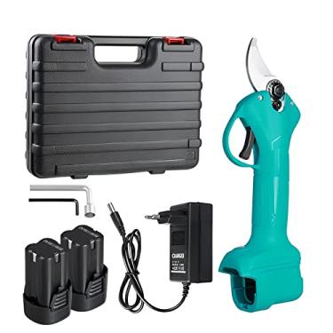 Imagem de Tesouras de poda elétricas para jardim Aparador elétrico portátil de galhos de árvores de 25 mm, tesoura elétrica sem fio alimentada por bateria, bateria de lítio 2000mAh, 3-4 horas de trabalho (cor