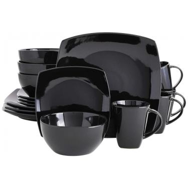 Imagem de Aparelho de Jantar com 16 Peças em Cerâmica, Serve 4 Pessoas, Gibson Elite Soho, Preto