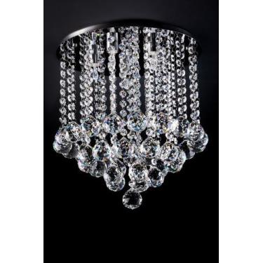 Imagem de Lustre Plafon Pirâmide Cristal Redondo 30cm 525 - ILUMINAMUNDO