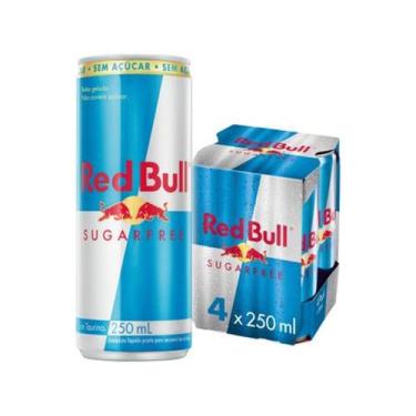 Imagem de Bebida Energética Red Bull Sugarfree Zero Açúcar - 250ml 4 Unidades