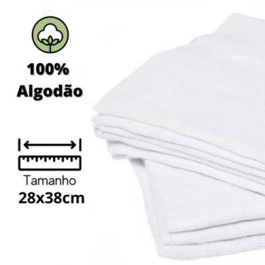 Imagem de Flanela Branca Pacote c/ 12 Unidades - Intextil, 28x38