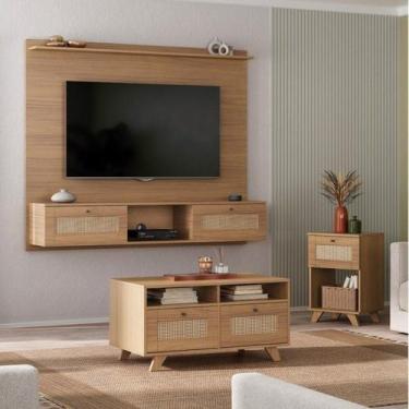 Imagem de Conjunto Sala de Estar Painel para Tv até 72 Polegadas com Mesa de Cen