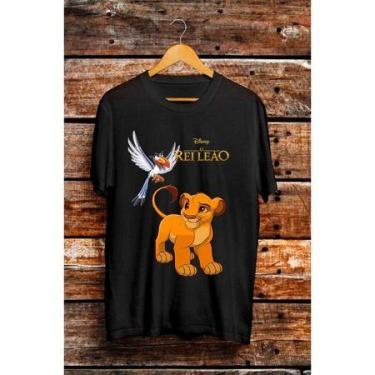 Imagem de Camiseta Adulto Rei Leao Unissex 100% Algodão - loja dinka, p, Preto