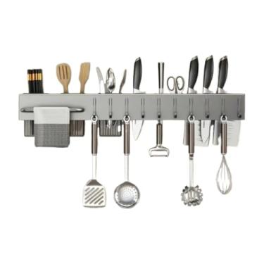 Imagem de Suporte Para UtensíLios De Cozinha | Suporte De Parede Para Talheres, Colheres E EspáTulas(10 Ganchos 3 Porta Palito)