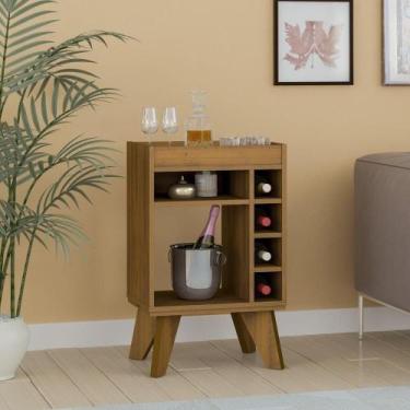 Imagem de Adega Bar Retrô Com Espelho Multimóveis Cr50033 Pinho Pinho - MULTIMOV